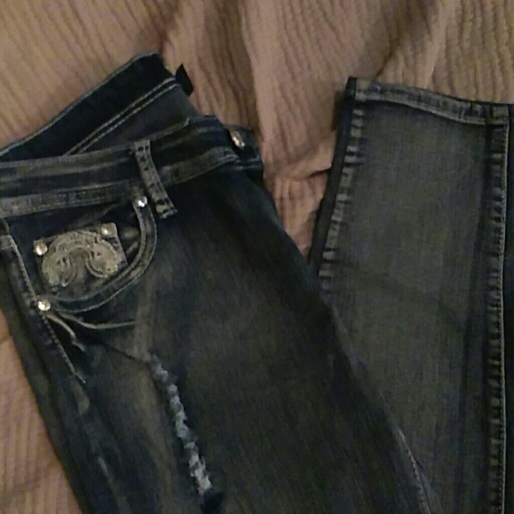 Richcow Jeans, Stud rear pockets Size 15
